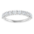 14K White 3/4 CTW Natural Diamond Anniversary Band - ViewS