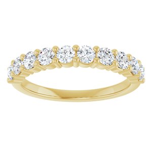 14K Yellow 3/4 CTW Natural Diamond Anniversary Band - ViewS