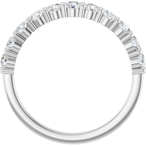 14K White 1/2 CTW Natural Diamond Anniversary Band - ViewB_4