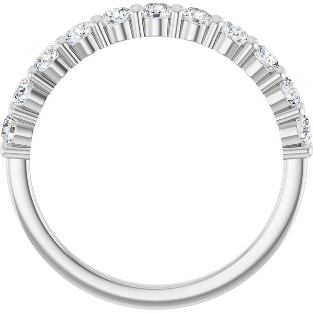 14K White 1/2 CTW Natural Diamond Anniversary Band - ViewB_4