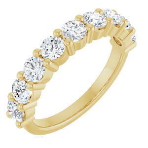 14K Yellow 1 1/3 CTW Natural Diamond Anniversary Band - ViewA