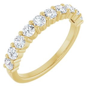 14K Yellow 3/4 CTW Natural Diamond Anniversary Band - ViewA