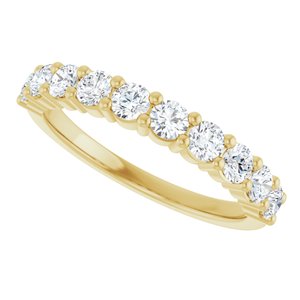14K Yellow 3/4 CTW Natural Diamond Anniversary Band - View5
