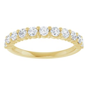 14K Yellow 1/2 CTW Natural Diamond Anniversary Band - ViewS