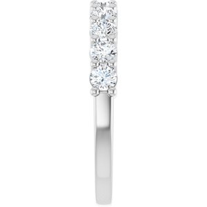 14K White 3/4 CTW Natural Diamond Anniversary Band - ViewE