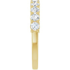 14K Yellow 3/4 CTW Natural Diamond Anniversary Band - ViewE