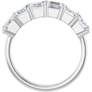 14K White 3 5/8 CTW Natural Diamond Annniversary Band - ViewB_4
