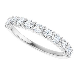 14K White 1/2 CTW Natural Diamond Anniversary Band - View5