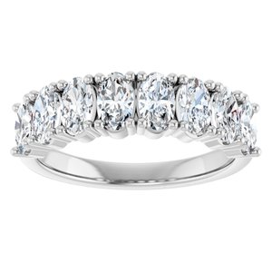 14K White 2 CTW Natural Diamond Annniversary Band - ViewS