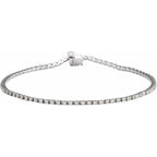 14K White 1 CTW Natural Diamond Line 7 1/4" Bracelet - A
