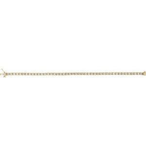 14K Yellow 4 CTW Natural Diamond Line 7 1/4" Bracelet - C