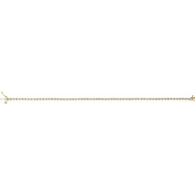 14K Yellow 2 CTW Natural Diamond Line 7 1/4" Bracelet - C