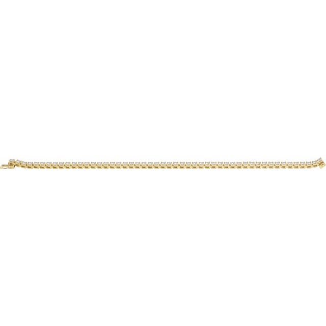 14K Yellow 5 CTW Natural Diamond Line 7 1/4" Bracelet - D