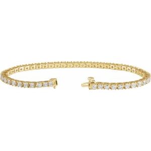 14K Yellow 5 CTW Natural Diamond Line 7 1/4" Bracelet - B
