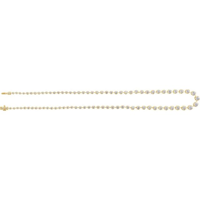 14K Yellow Gold 6 3/4 CTW Lab-Grown Diamond Line 16" Necklace - C