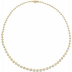 14K Yellow Gold 6 3/4 CTW Lab-Grown Diamond Line 16" Necklace - B